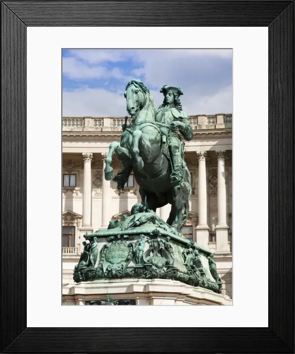 Framed Print : Equestrian statue of Prince Eugene of Savoy (Prinz Eugen von Savoyen), Hofburg palace Framed Print : Equestrian statue of Prince Eugene of Savoy (Prinz Eugen von Savoyen), Hofburg palace