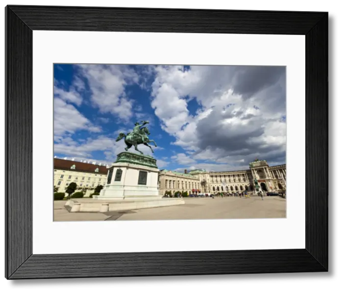 Framed Print : Heldenplatz, Hofburg, Neue Burg section, equestrian statue of Archduke Charles of Austria Framed Print : Heldenplatz, Hofburg, Neue Burg section, equestrian statue of Archduke Charles of Austria