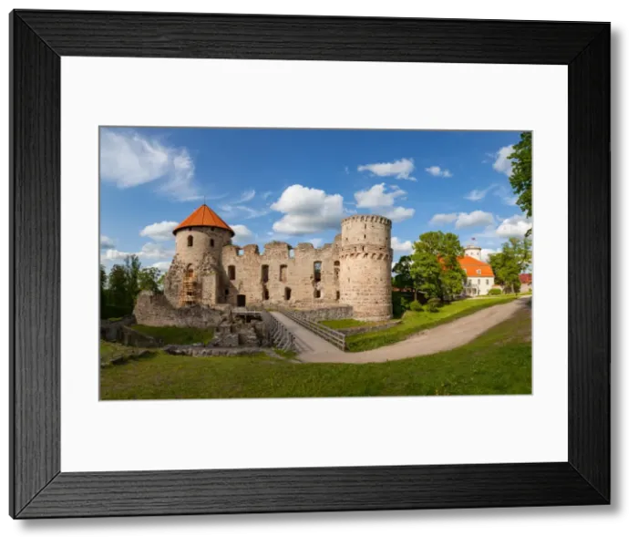 Framed Print : Ruins of old castle in Cesis, Latvia, Europe Framed Print : Ruins of old castle in Cesis, Latvia, Europe