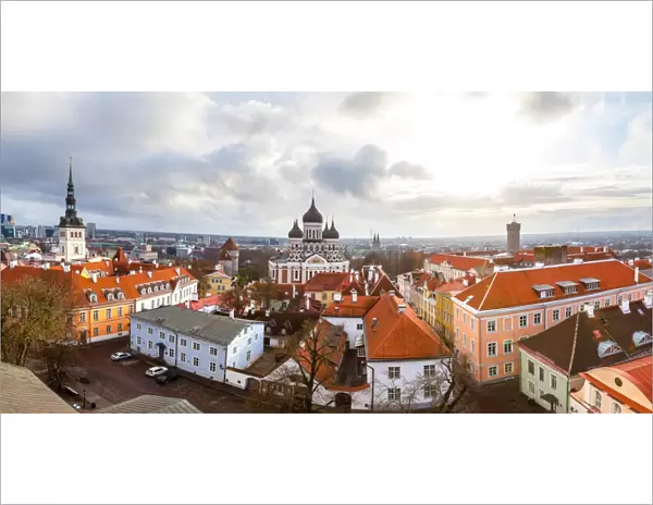 Toompea hill with Russian Orthodox Alexander Nevsky Cathedral, Niguliste church