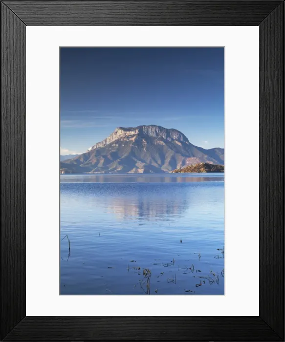 Framed Print : View of Lugu Lake, Yunnan, China, Asia Framed Print : View of Lugu Lake, Yunnan, China, Asia