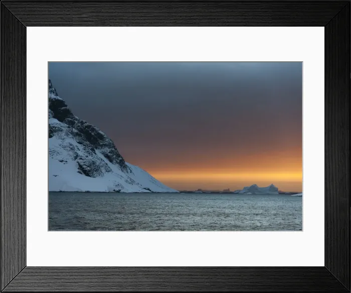 Framed Print : Sunset in the Lemaire Channel, Antarctica, Polar Regions Framed Print : Sunset in the Lemaire Channel, Antarctica, Polar Regions