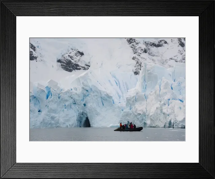 Framed Print : Tourists at the edge of ice shelf, Skontorp Cove, Paradise Bay, Antarctica, Polar Regions Framed Print : Tourists at the edge of ice shelf, Skontorp Cove, Paradise Bay, Antarctica, Polar Regions