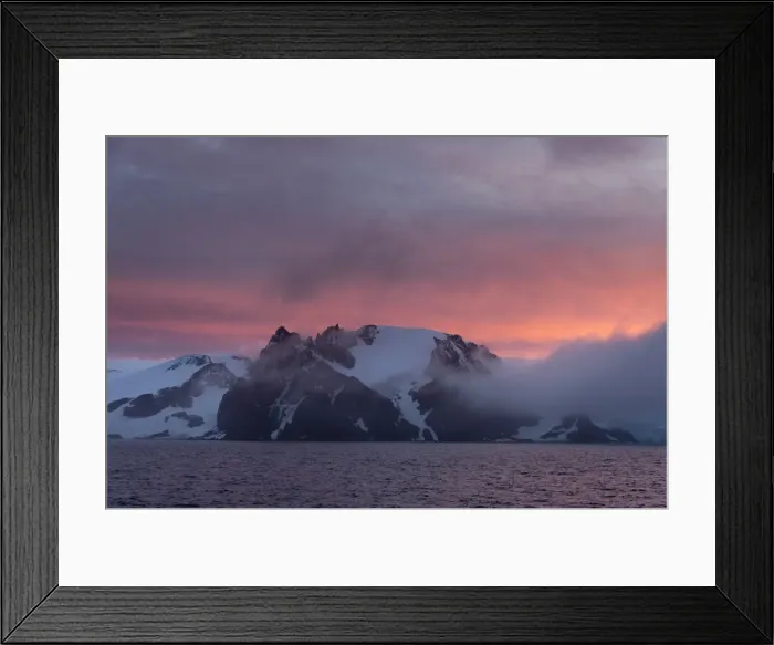 Framed Print : English Strait at sunset, Antarctica, Polar Regions Framed Print : English Strait at sunset, Antarctica, Polar Regions