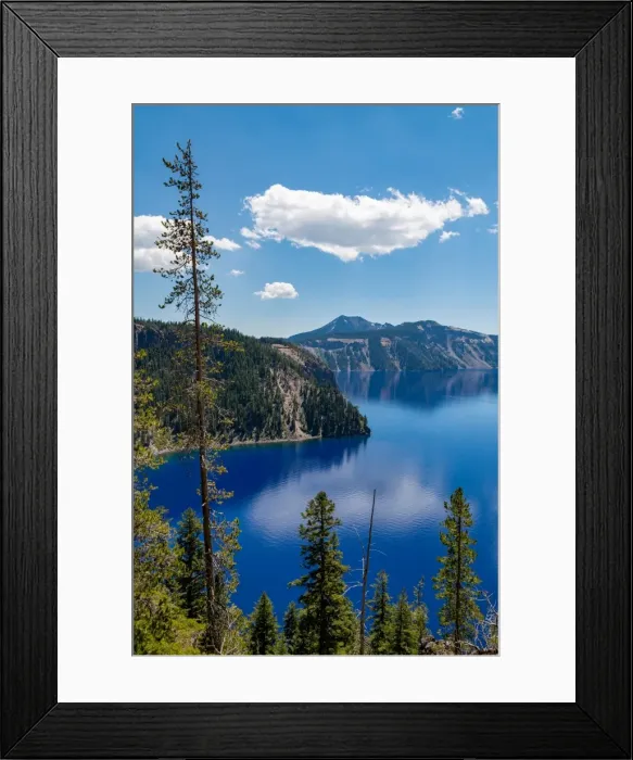 Framed Print : Cloud reflected in the still waters of Crater Lake, the deepest lake in the U. S. A Framed Print : Cloud reflected in the still waters of Crater Lake, the deepest lake in the U. S. A
