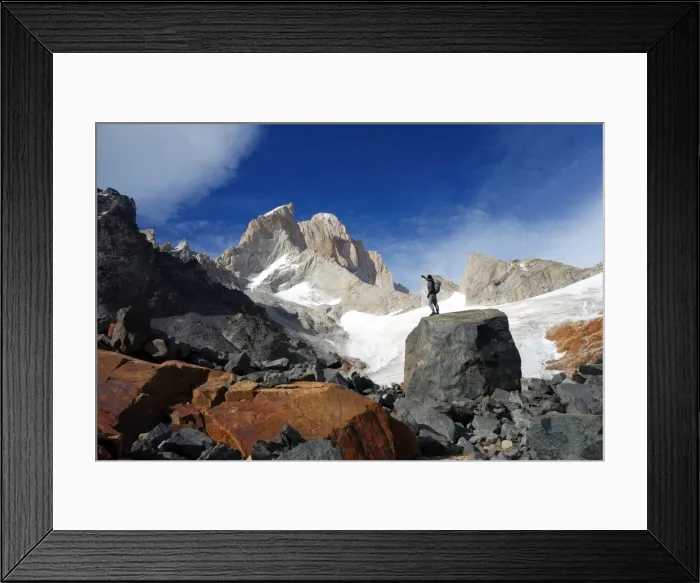 Framed Print : Looking up towards Monte Fitz Roy, El Chalten Massif, Argentine Patagonia, Argentina Framed Print : Looking up towards Monte Fitz Roy, El Chalten Massif, Argentine Patagonia, Argentina