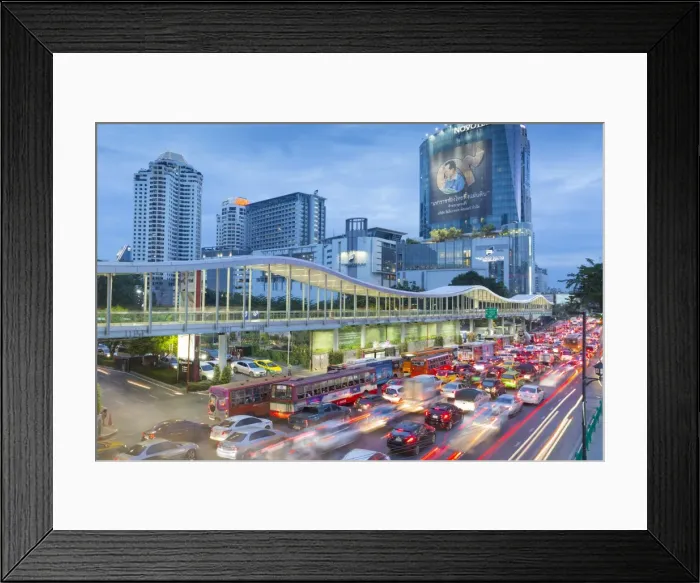 Framed Print : Traffic on Ratchadamri Road, Bangkok, Thailand, Southeast Asia, Asia Framed Print : Traffic on Ratchadamri Road, Bangkok, Thailand, Southeast Asia, Asia