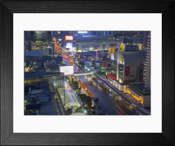 Framed Print : Elevated view of city skyline, Bangkok, Thailand, Southeast Asia, Asia Framed Print : Elevated view of city skyline, Bangkok, Thailand, Southeast Asia, Asia