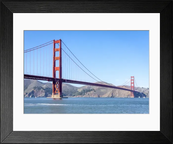 Framed Print : Golden Gate Bridge, San Francisco, California, United States of America, North America Framed Print : Golden Gate Bridge, San Francisco, California, United States of America, North America