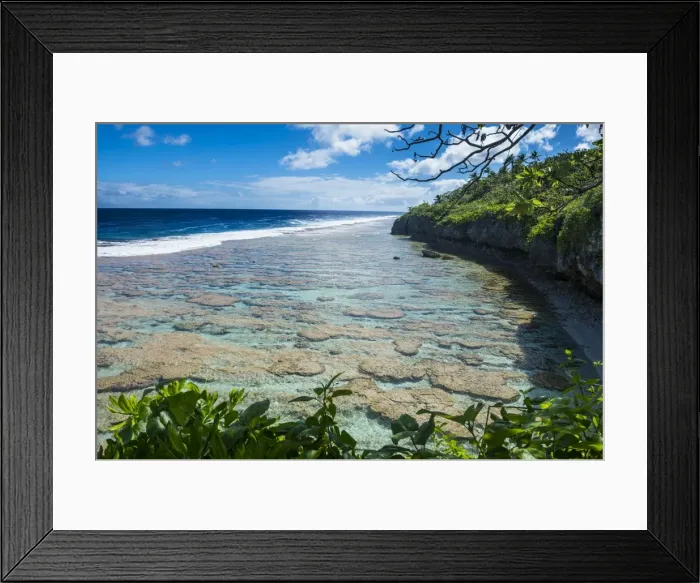 Framed Print : Beautiful low tide pools, Niue, South Pacific, Pacific Framed Print : Beautiful low tide pools, Niue, South Pacific, Pacific
