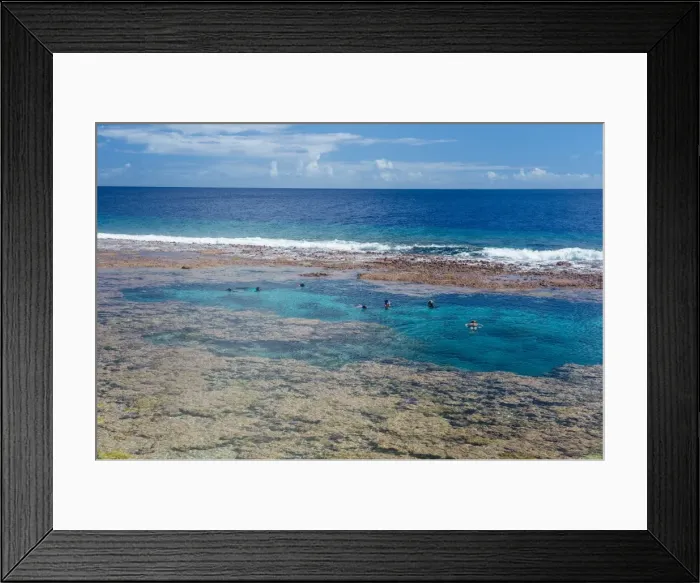 Framed Print : People swimming in the amazing Limu low tide pools, Niue, South Pacific, Pacific Framed Print : People swimming in the amazing Limu low tide pools, Niue, South Pacific, Pacific