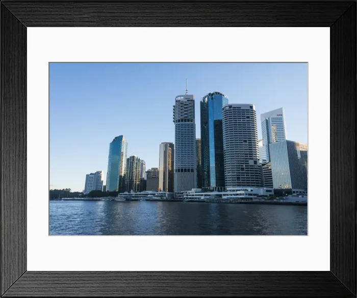 Framed Print : The Central business district of Brisbane, Queensland, Australia, Pacific Framed Print : The Central business district of Brisbane, Queensland, Australia, Pacific