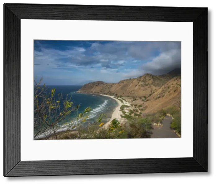 Framed Print : Beach below Cristo Rei of Dili statue, Dili, East Timor, Southeast Asia, Asia Framed Print : Beach below Cristo Rei of Dili statue, Dili, East Timor, Southeast Asia, Asia