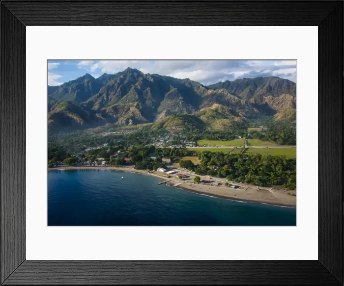 Framed Print : Aerial of the costal exclave Oecusse (Oecussi), East Timor, Southeast Asia, Asia Framed Print : Aerial of the costal exclave Oecusse (Oecussi), East Timor, Southeast Asia, Asia