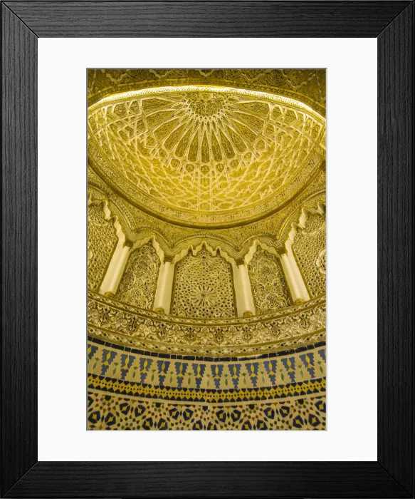 Framed Print : Golden dome inside the magnificent Grand Mosque, Kuwait City, Kuwait, Middle East Framed Print : Golden dome inside the magnificent Grand Mosque, Kuwait City, Kuwait, Middle East