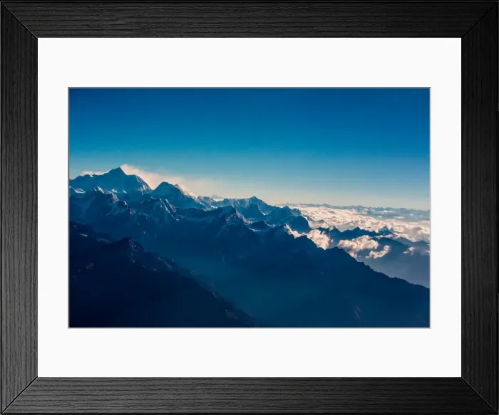 Framed Print : View of the skyline of Mount Everest and the Himalayas, Nepal, Asia Framed Print : View of the skyline of Mount Everest and the Himalayas, Nepal, Asia