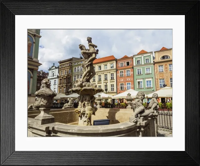 Framed Print : Market Square and Fountain of Proserpine, Old Town, Poznan, Greater Poland, Poland Framed Print : Market Square and Fountain of Proserpine, Old Town, Poznan, Greater Poland, Poland