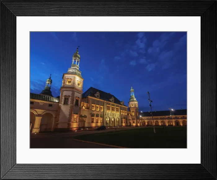 Framed Print : Palace of the Krakow Bishops at twilight, Kielce, Swietokrzyskie Voivodeship, Poland Framed Print : Palace of the Krakow Bishops at twilight, Kielce, Swietokrzyskie Voivodeship, Poland