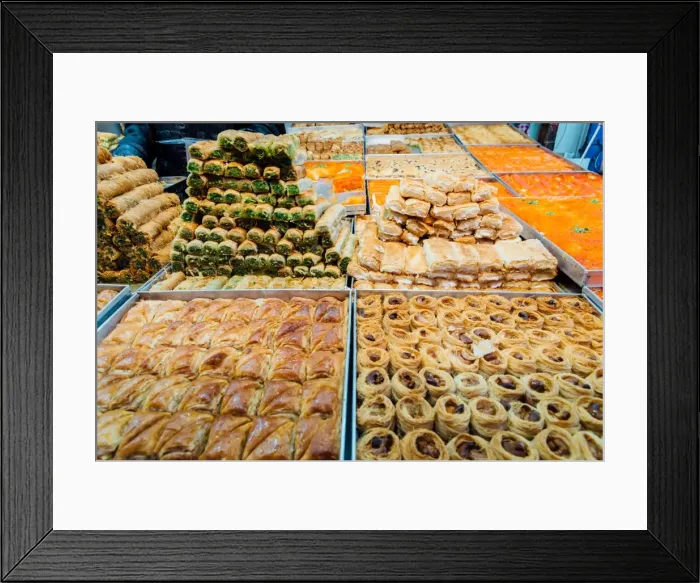 Framed Print : Traditional Israeli sweets in a market in Jerusalem, Israel, Middle East Framed Print : Traditional Israeli sweets in a market in Jerusalem, Israel, Middle East