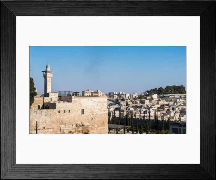 Framed Print : View from Old City of Jerusalem into the outskirts, Jerusalem, Israel, Middle East Framed Print : View from Old City of Jerusalem into the outskirts, Jerusalem, Israel, Middle East