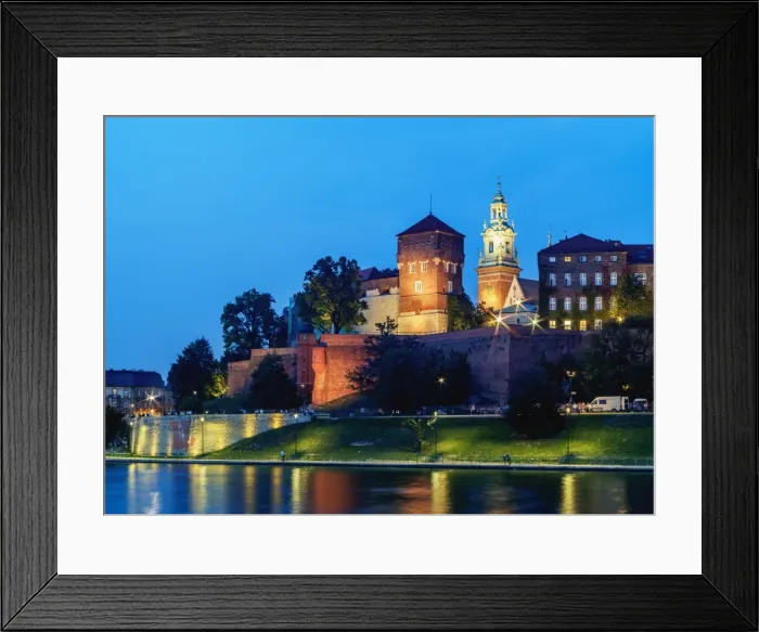 Framed Print : Wawel Royal Castle and Vistula River at twilight, Cracow, Lesser Poland Voivodeship Framed Print : Wawel Royal Castle and Vistula River at twilight, Cracow, Lesser Poland Voivodeship