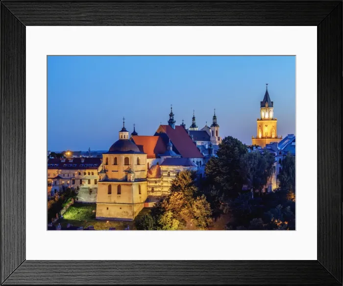 Framed Print : Dominican Priory and Trinitarian Tower at twilight, Old Town, City of Lublin, Lublin Voivodeship Framed Print : Dominican Priory and Trinitarian Tower at twilight, Old Town, City of Lublin, Lublin Voivodeship