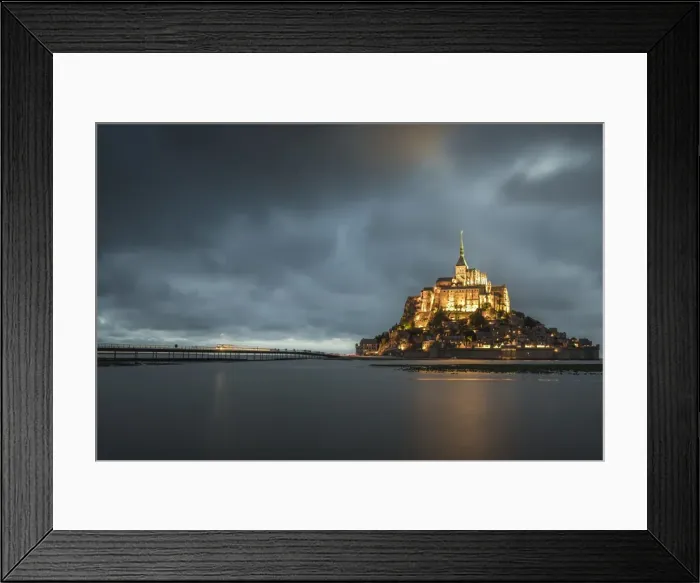 Framed Print : Cloudy sky at dusk, Mont-St-Michel, UNESCO World Heritage Site, Normandy, France, Europe Framed Print : Cloudy sky at dusk, Mont-St-Michel, UNESCO World Heritage Site, Normandy, France, Europe