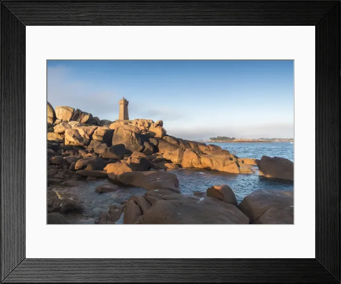 Framed Print : Morning light on Ploumanach lighthouse, Perros-Guirec, Cotes-d Armor, Brittany, France Framed Print : Morning light on Ploumanach lighthouse, Perros-Guirec, Cotes-d Armor, Brittany, France