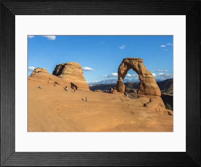 Framed Print : Peoples at Delicate Arch at golden hour, Arches National Park, Moab, Grand County Framed Print : Peoples at Delicate Arch at golden hour, Arches National Park, Moab, Grand County