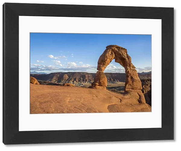 Delicate Arch at golden hour, Arches National Park, Moab, Grand County, Utah, United