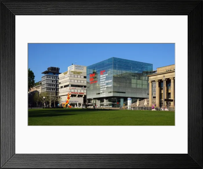 Framed Print : Art Museum on Palace Square in Stuttgart, Baden-Wurttemberg, Germany, Europe