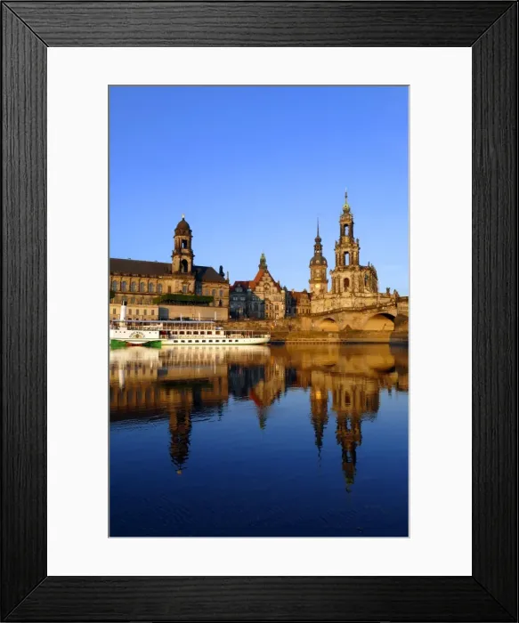 Framed Print : Elbe River and Old Town skyline, Dresden, Saxony, Germany, Europe Framed Print : Elbe River and Old Town skyline, Dresden, Saxony, Germany, Europe