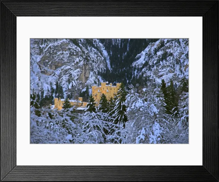 Framed Print : Hohenschwangau Castle near Schwangau, Allgau, Bavaria, Germany, Europe