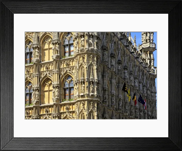 Framed Print : Late Gothic Town Hall at Grote Markt Square, Leuven, Brabant, Belgium, Europe Framed Print : Late Gothic Town Hall at Grote Markt Square, Leuven, Brabant, Belgium, Europe