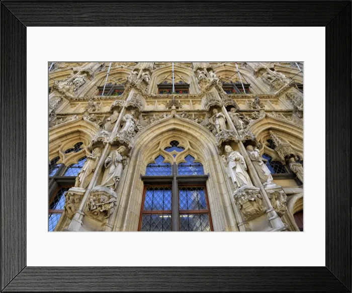 Framed Print : Late Gothic Town Hall at Grote Markt Square, Leuven, Brabant, Belgium, Europe Framed Print : Late Gothic Town Hall at Grote Markt Square, Leuven, Brabant, Belgium, Europe