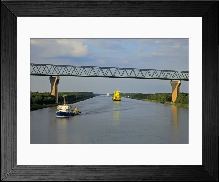Framed Print : Vessels on Kiel Canal near Brunsbuttel, Schleswig-Holstein, Germany, Europe Framed Print : Vessels on Kiel Canal near Brunsbuttel, Schleswig-Holstein, Germany, Europe