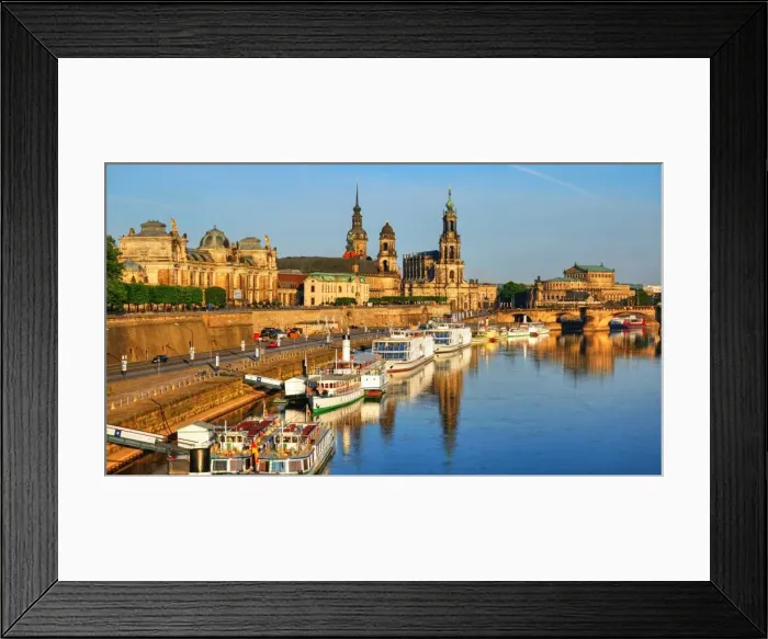 Framed Print : Elbe River and Old Town skyline, Dresden, Saxony, Germany, Europe Framed Print : Elbe River and Old Town skyline, Dresden, Saxony, Germany, Europe