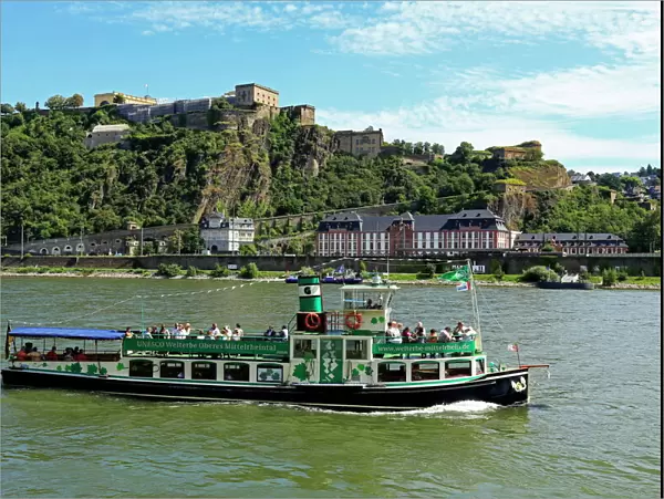 Fortress Ehrenbreitstein, Rhine River, Koblenz, Rhineland-Palatinate, Germany, Europe