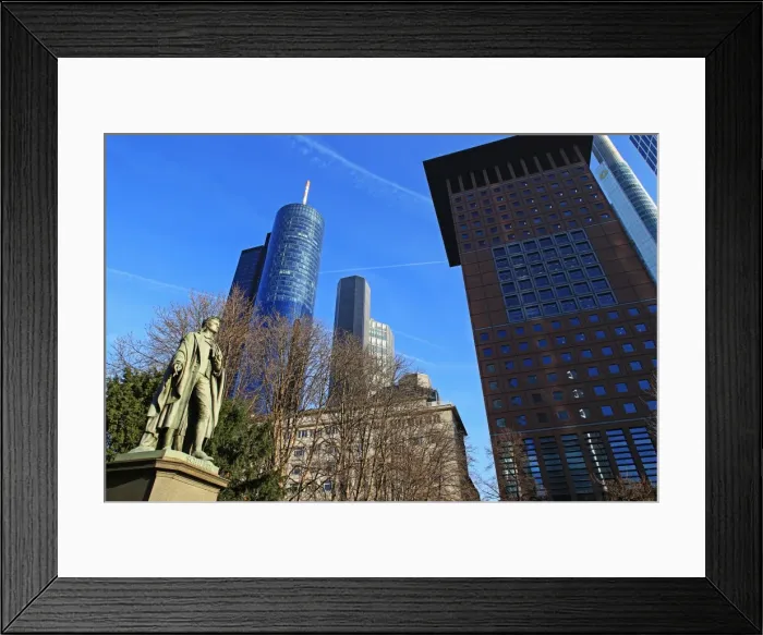 Framed Print : Schiller Monument and Financial District, Frankfurt am Main, Hesse, Germany, Europe Framed Print : Schiller Monument and Financial District, Frankfurt am Main, Hesse, Germany, Europe