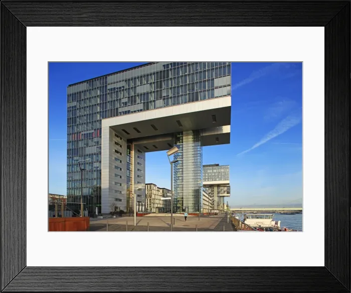 Framed Print : Crane Houses at Rheinau Harbour, Cologne, North Rhine-Westphalia, Germany, Europe Framed Print : Crane Houses at Rheinau Harbour, Cologne, North Rhine-Westphalia, Germany, Europe