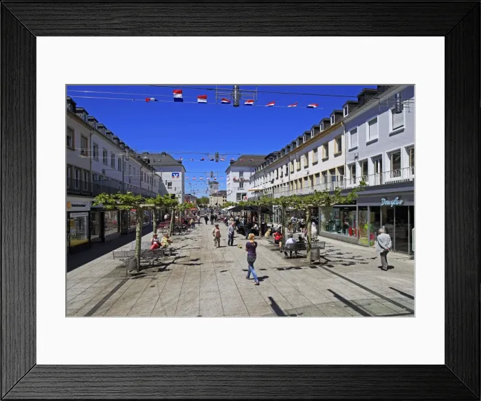 Framed Print : Shopping street Franzstravue, Saarlouis, Saarland, Germany, Europe Framed Print : Shopping street Franzstravue, Saarlouis, Saarland, Germany, Europe