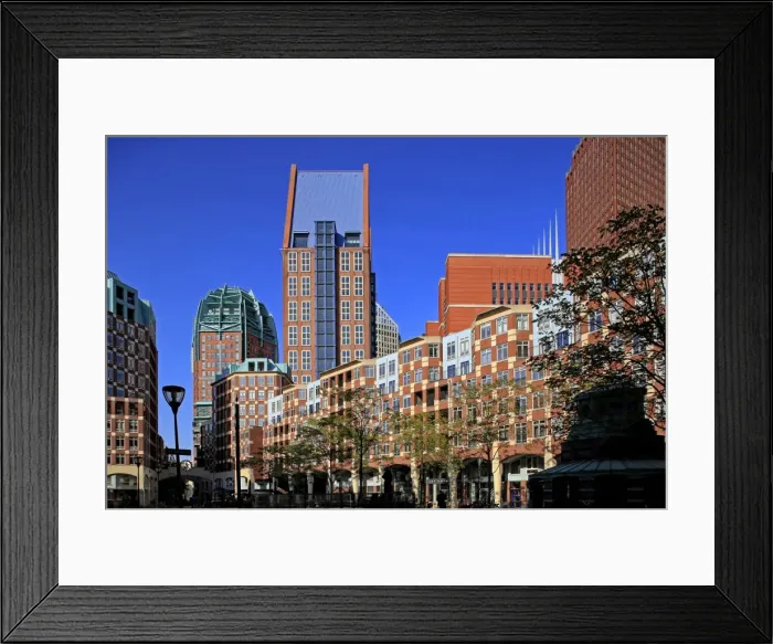 Framed Print : Business District in The Hague, South Holland, Netherlands, Europe Framed Print : Business District in The Hague, South Holland, Netherlands, Europe