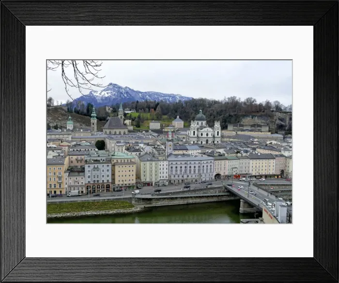 Framed Print : View towards the old town, Salzburg, Austria, Europe