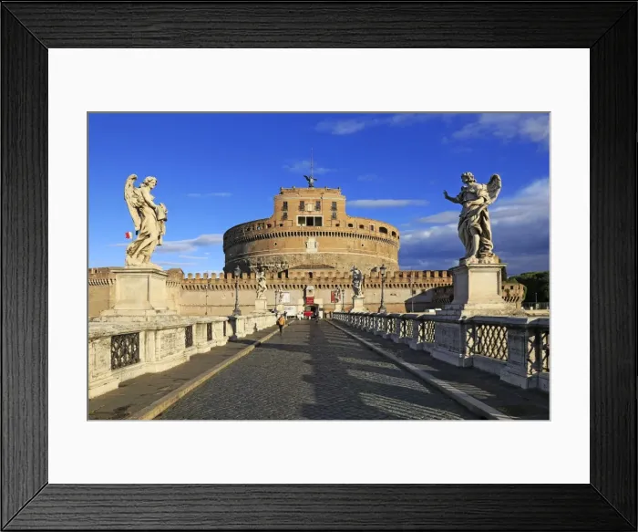 Framed Print : Castel Sant Angelo Castle with Ponte Sant Angelo Bridge, UNESCO World Heritage Site Framed Print : Castel Sant Angelo Castle with Ponte Sant Angelo Bridge, UNESCO World Heritage Site
