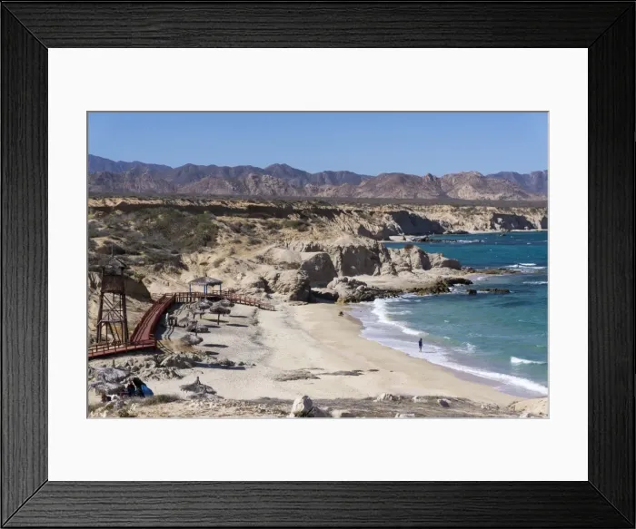 Framed Print : Beach and whale watch tower, Cabo Pulmo, UNESCO World Heritage Site, Baja California Framed Print : Beach and whale watch tower, Cabo Pulmo, UNESCO World Heritage Site, Baja California