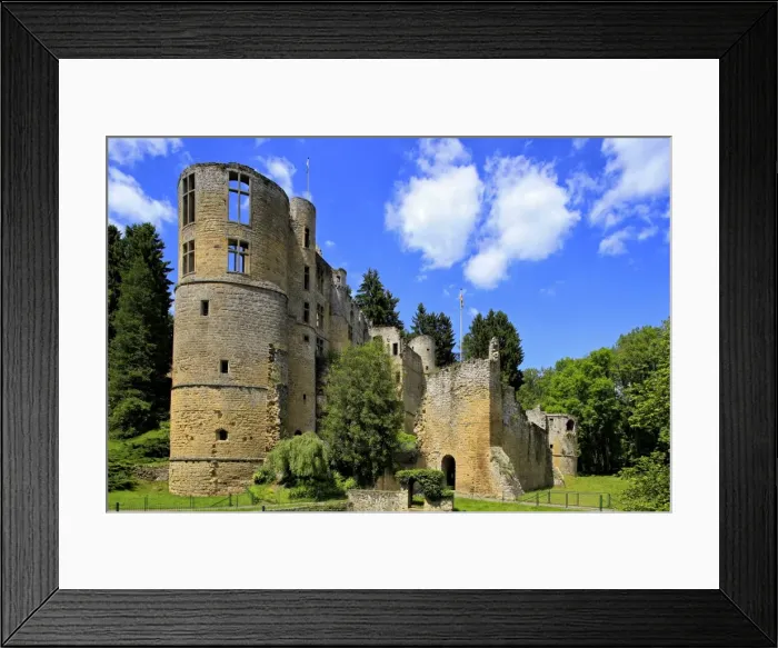 Framed Print : Ruin of Beaufort Castle in Beaufort, Canton of Echternach, Grand Duchy of Luxembourg Framed Print : Ruin of Beaufort Castle in Beaufort, Canton of Echternach, Grand Duchy of Luxembourg