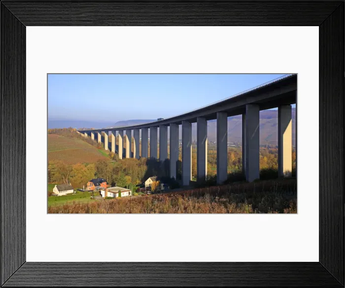 Framed Print : Highway Bridge of Highway A1 near Fell, Moselle Valley, Rhineland-Palatinate, Germany Framed Print : Highway Bridge of Highway A1 near Fell, Moselle Valley, Rhineland-Palatinate, Germany