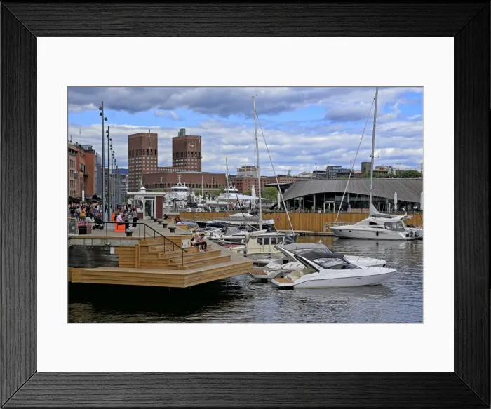 Framed Print : Aker Brygge and City Hall, Oslo, Norway, Scandinavia, Europe Framed Print : Aker Brygge and City Hall, Oslo, Norway, Scandinavia, Europe