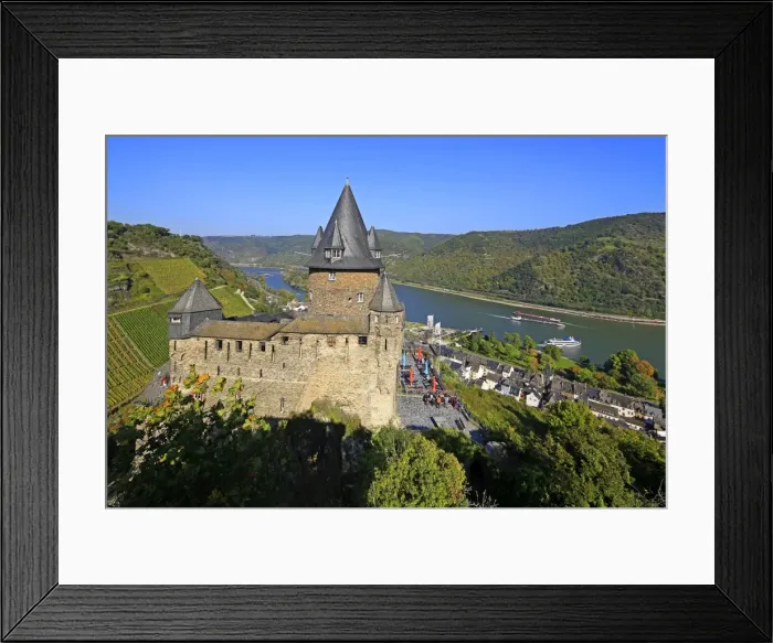 Framed Print : Stahleck Castle near Bacharach, Rhine Valley, Rhineland-Palatinate, Germany, Europe