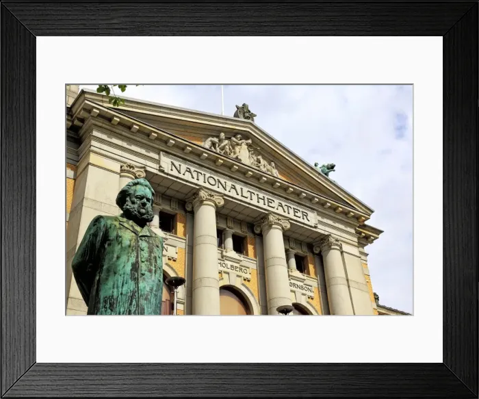 Framed Print : Ibsen statue in front of the National Theatre, Oslo, Norway, Scandinavia, Europe Framed Print : Ibsen statue in front of the National Theatre, Oslo, Norway, Scandinavia, Europe